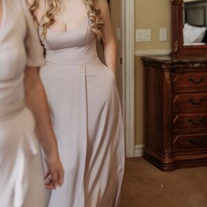 Nude/Champagne bridesmaid dress David’s bridal size 8